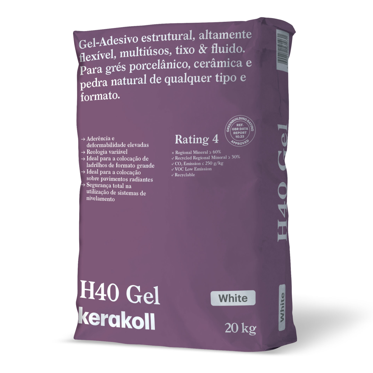 Saco H40 Gel branco 20kg. Kerakoll