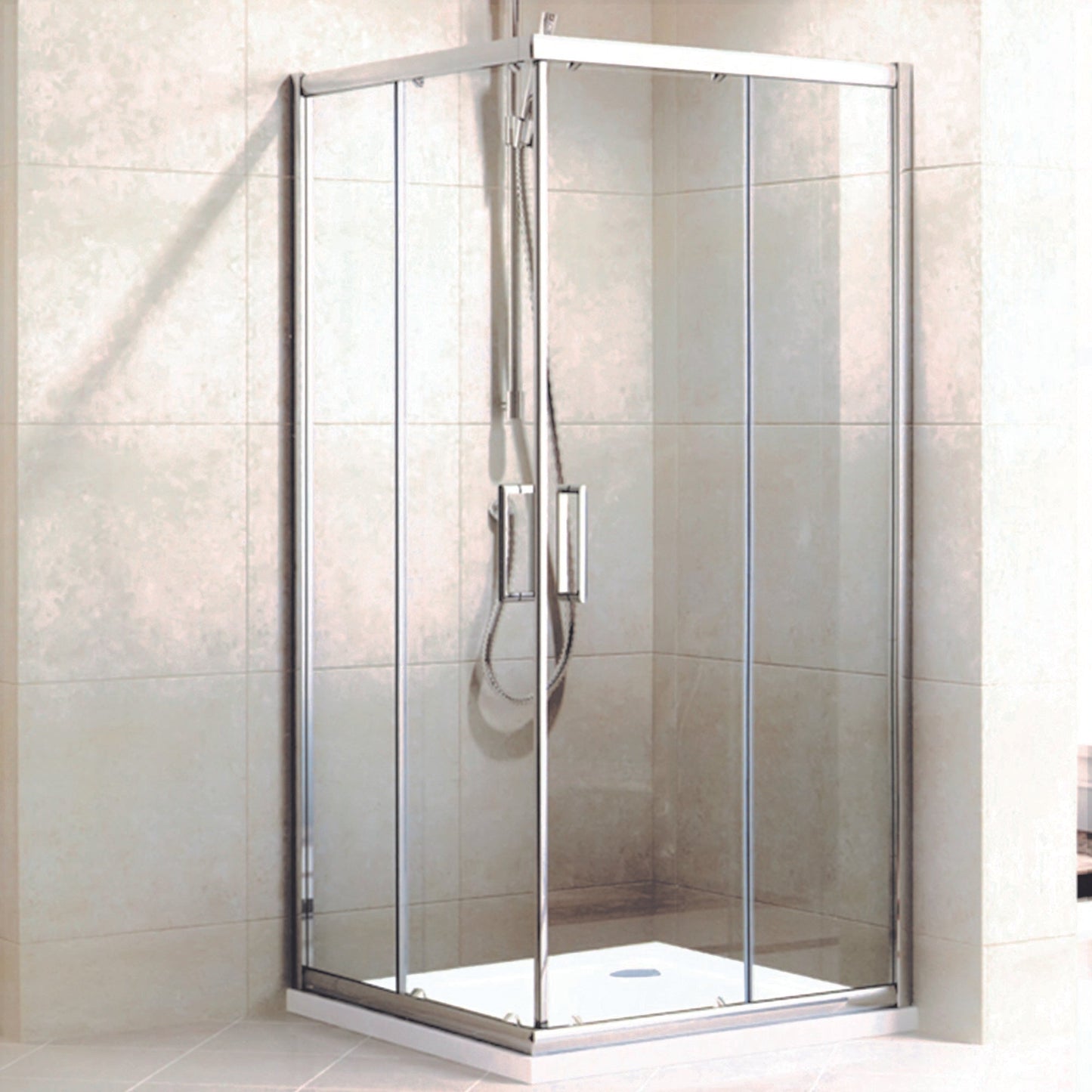 Cabine retangular 1000x800x1900 vidro transparente