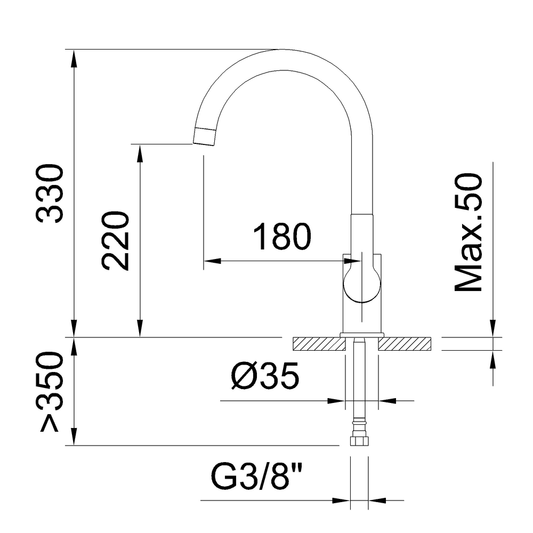 Monocomando banca BA Go!2 cromado