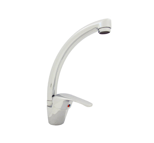 Monocomando de banca bica alta cromado