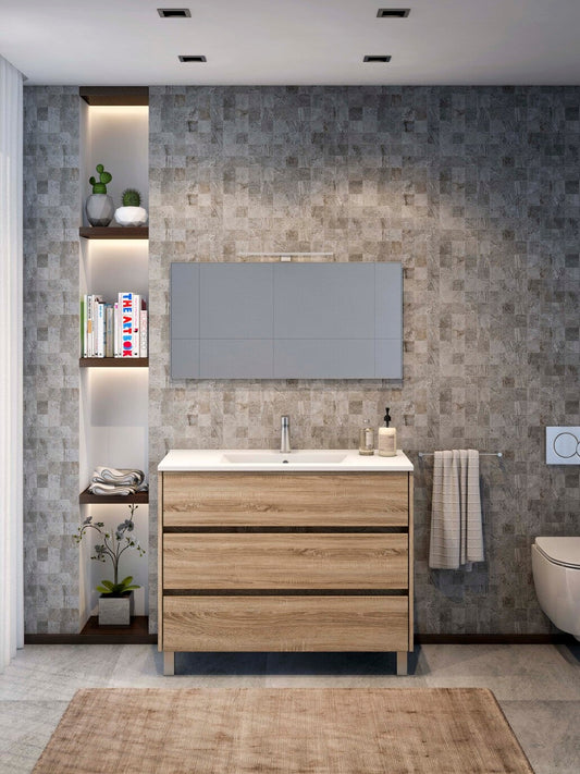 Movel Axis c/pés 80x81x45 (3G) oak c/lavatório 1P